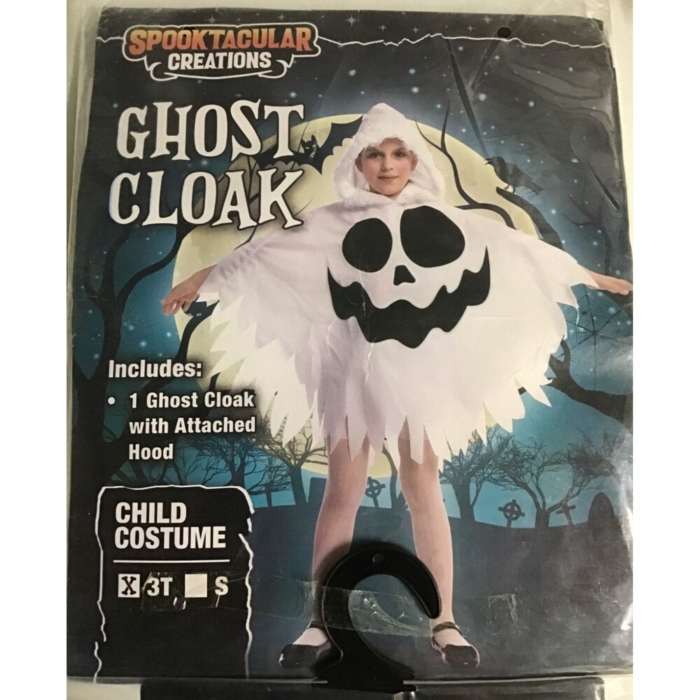 GHOST CLOAK Costume TODDLER 3T Halloween Spooktacular Creations NIP